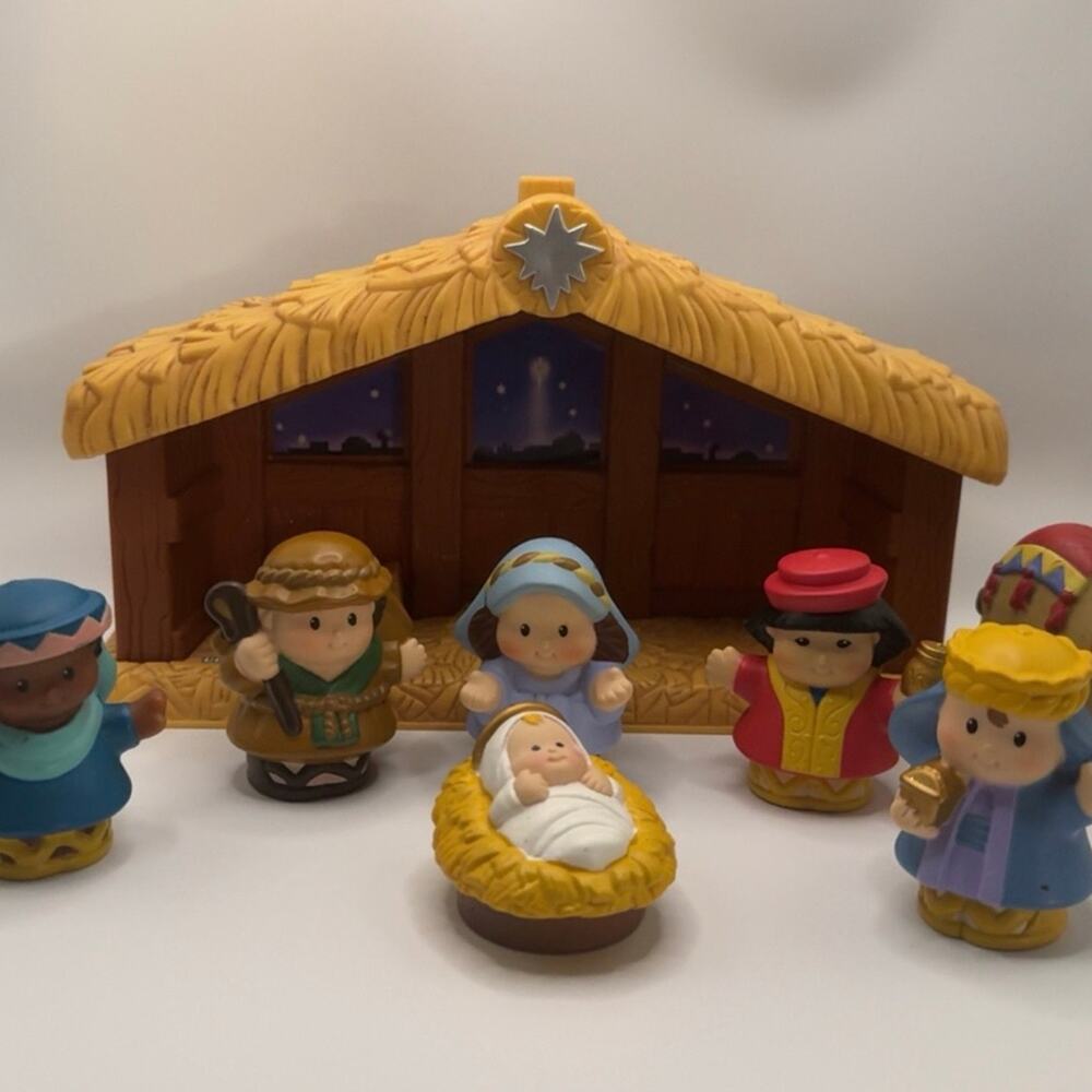 Fisher Price Little People Deluxe Christmas Story Nativity Scene Set 2002